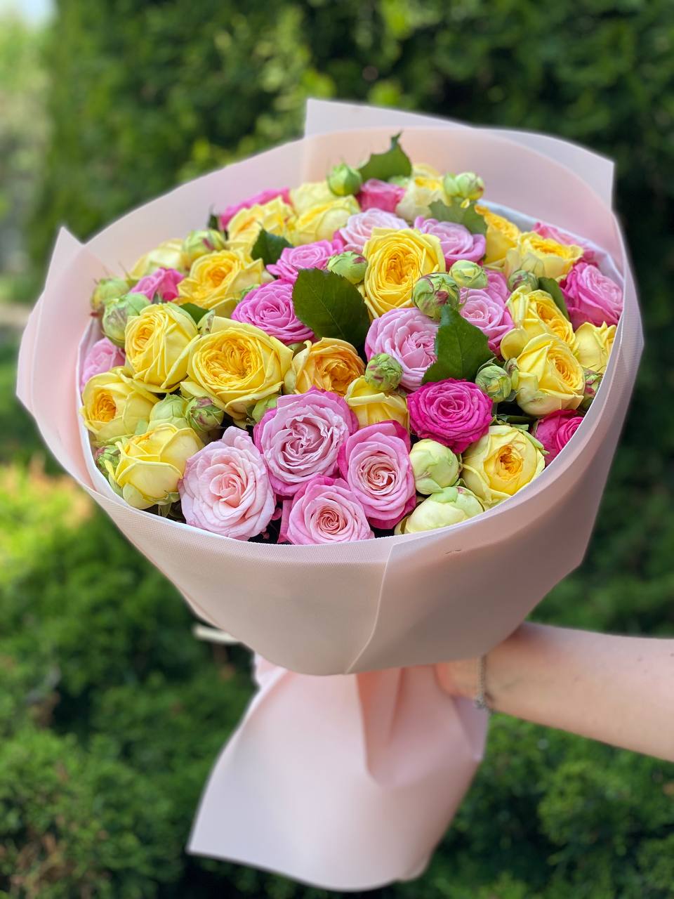 39 пионовидных роз — Pioni и Lady Bombastic