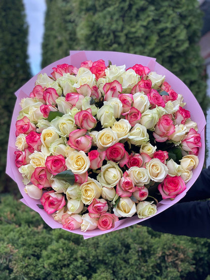 101 Rosen Sorte Jumilia und Avalanche