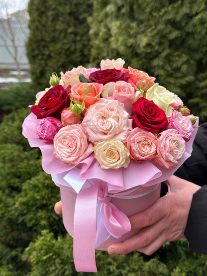 Blumen in einer Hutschachtel, Größe S