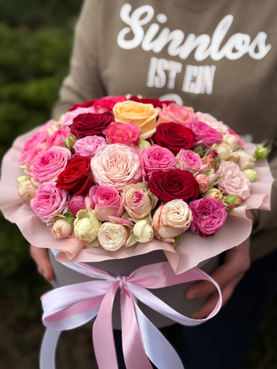 Blumen in einer Hutschachtel, Größe M