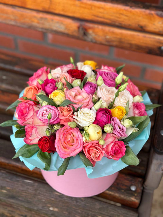 Blumen in einer Hutschachtel, Größe M