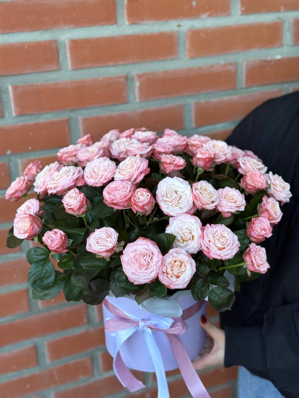 Hutschachtel Größe XL 51 Rosen (Sorte Bombastic)
