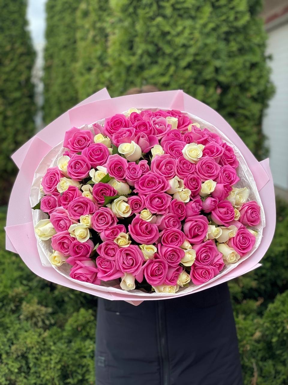 101 Rosen Sorte Beluga und Aqua