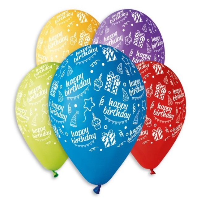 Кулька Happy Birthday 1 шт - Із обробкою Hi-float +10 грн