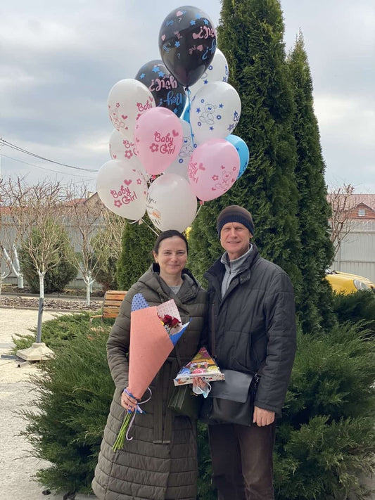 Набір: 5 латексних кульок Baby Girl, 5 латексних кульок Baby Girl, 2 латексних гендерних - Із обробкою Hi-float